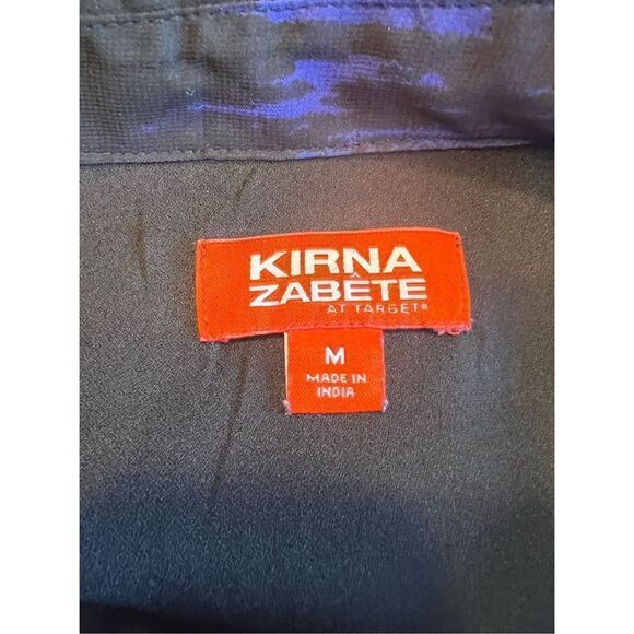 Kirna Zabete target Medium Printed Button Front Chiffon Shirt Dress sheer sleeve - Picture 6 of 6